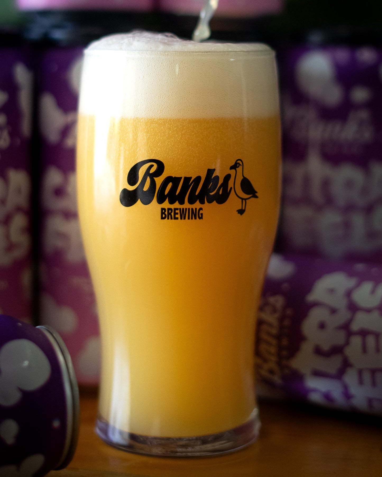 BANKS SEAGULL PINT GLASS